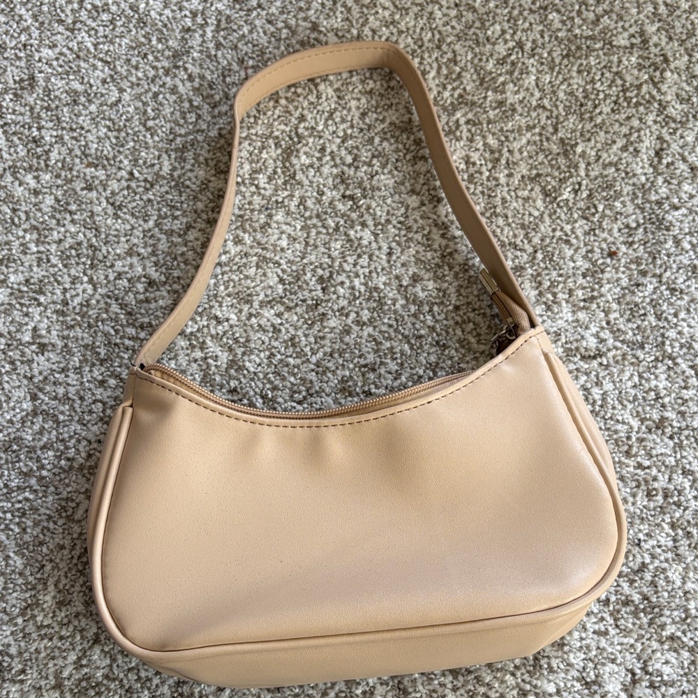 Classic Beige Shoulder Bag - Sleek Everyday Tote